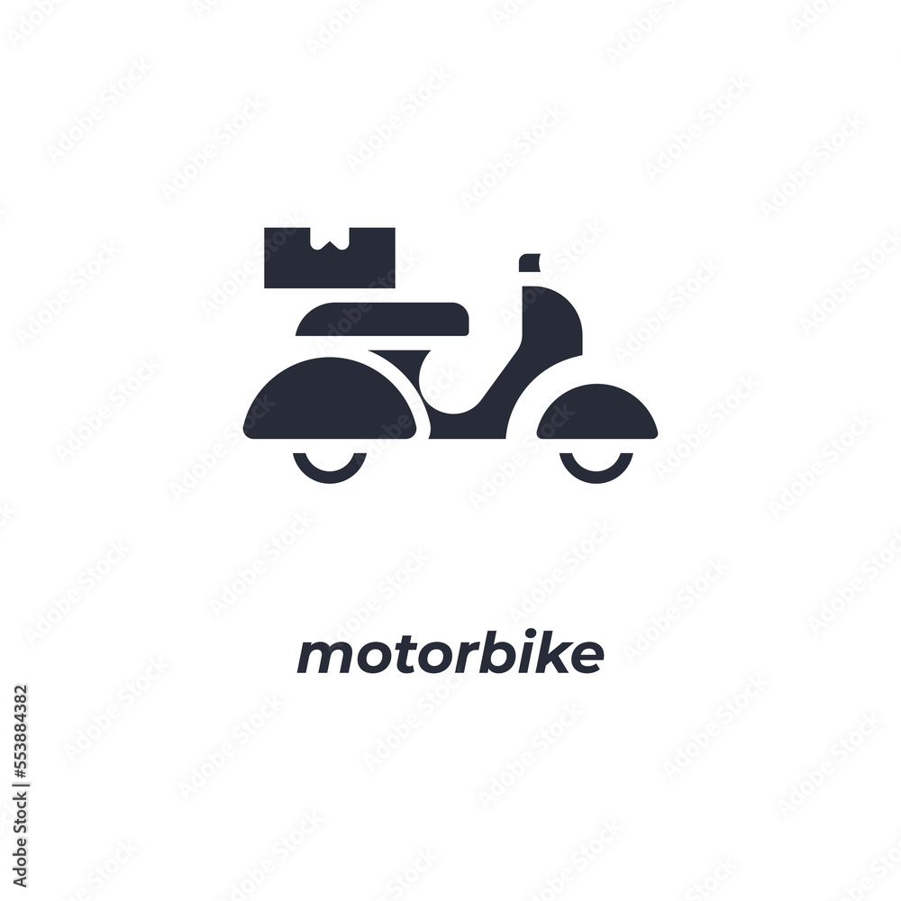 Vector sign motorbike symbol is isolated on a white background. icon color editable. Vector sign motorbike symbol is isolated on a white background. icon color editable.