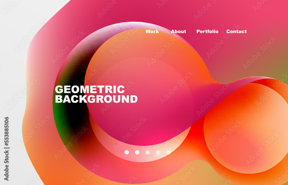 Abstract liquid background for your landing page design. Web page for website or mobile app wallpaper Abstract liquid background for your landing page design. Web page for website or mobile app wallpaper