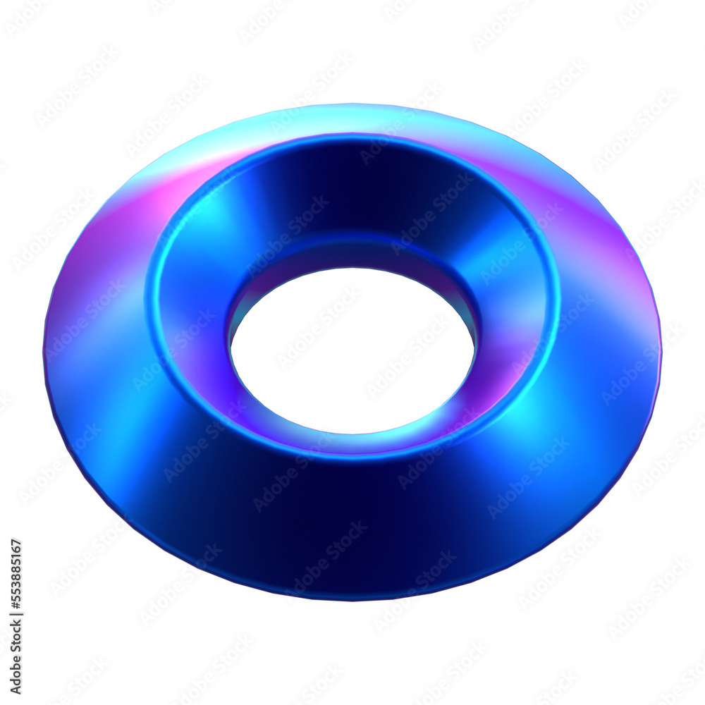 3D Abstract Iridescent Round Shape 3D Abstract Iridescent Round Shape