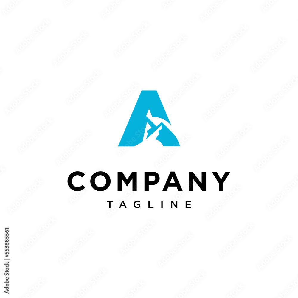 A Letter Mountain Vector logo icon vector Template A Letter Mountain Vector logo icon vector Template