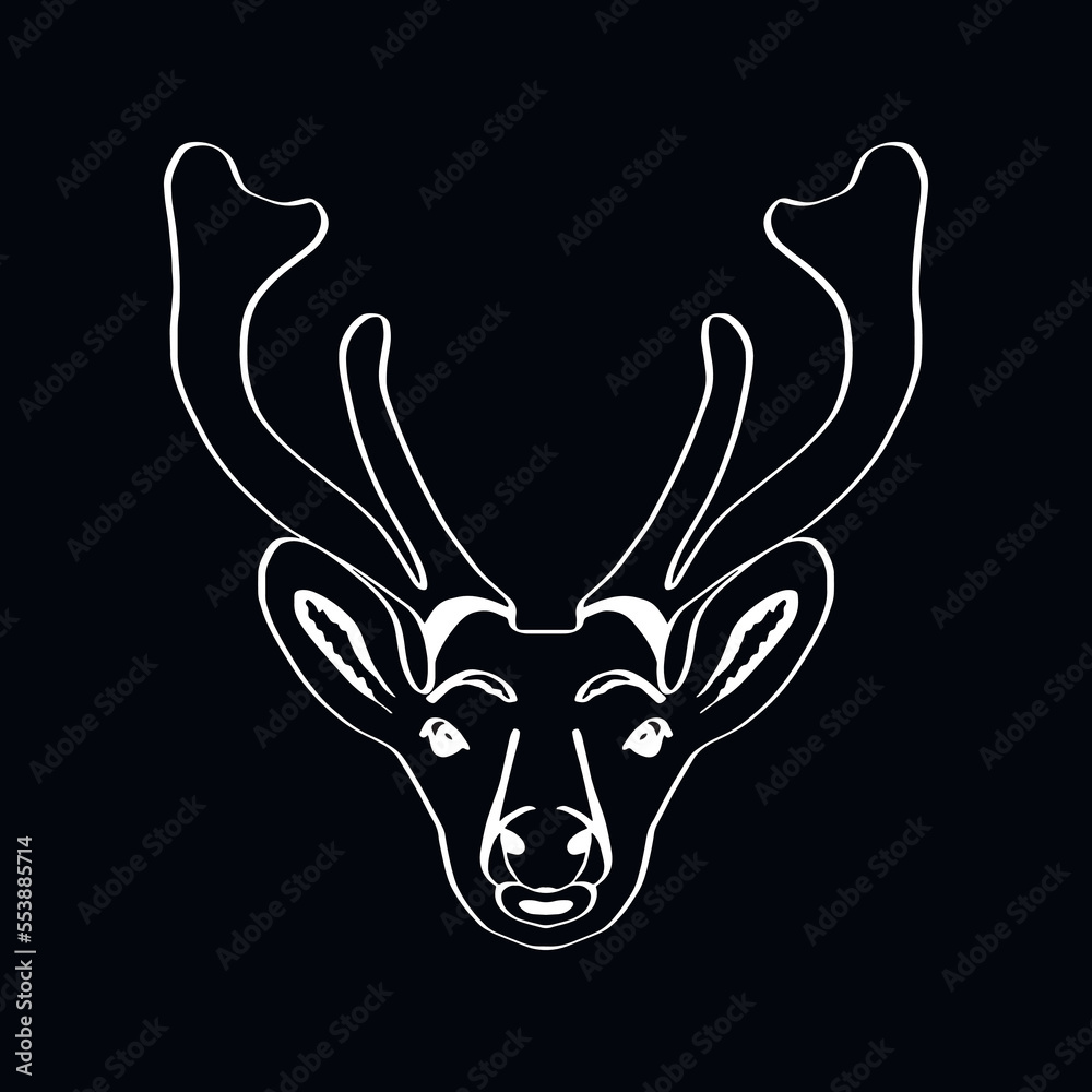 Maral. A deer's head drawn with a single line. An image of a Christmas deer. A festive deer. Background for postcards, banners, covers, albums, mobile screensavers, scrapbooking, advertising, blogs. Maral. A deer's head drawn with a single line. An image of a Christmas deer. A festive deer. Background for postcards, banners, covers, albums, mobile screensavers, scrapbooking, advertising, blogs.