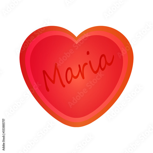 The female name is Maria. A postcard for Maria. Seamless repeating pattern with hearts. Congratulations to Maria. Background for scrapbooking, albums, advertising, websites, bloggers.