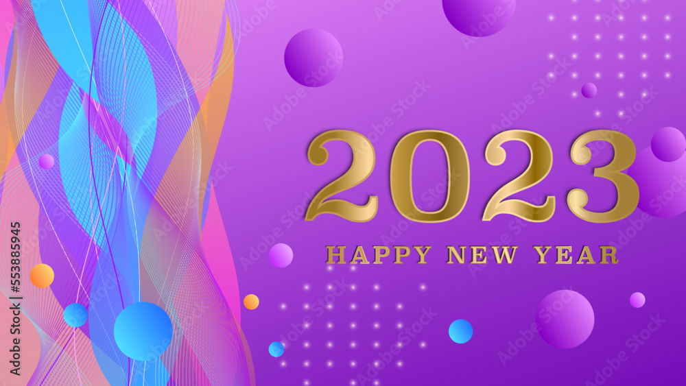 Obraz premium Happy new year 2023 background
