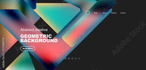 Fluid triangles minimal abstract background. Techno or business concept, pattern for wallpaper, banner, background, landing page