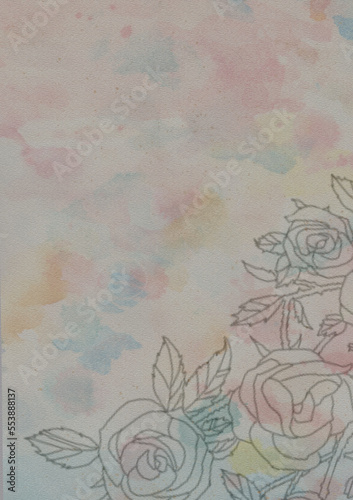 abstract floral background Wedding flower frame wallpaper Japanese style space star glitter