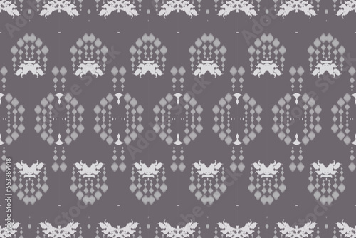 Ethnic ikat frame batik textile seamless pattern digital vector design for Print saree Kurti Borneo Fabric border brush symbols swatches cotton