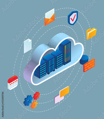 Cloud hosting service for virtual data storage