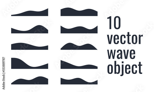 10 vector wave shape for any design