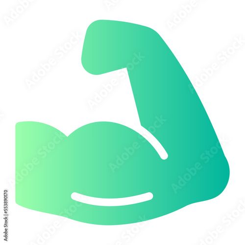 arm muscle gradient icon
