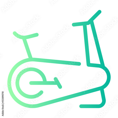 stationary bike gradient icon