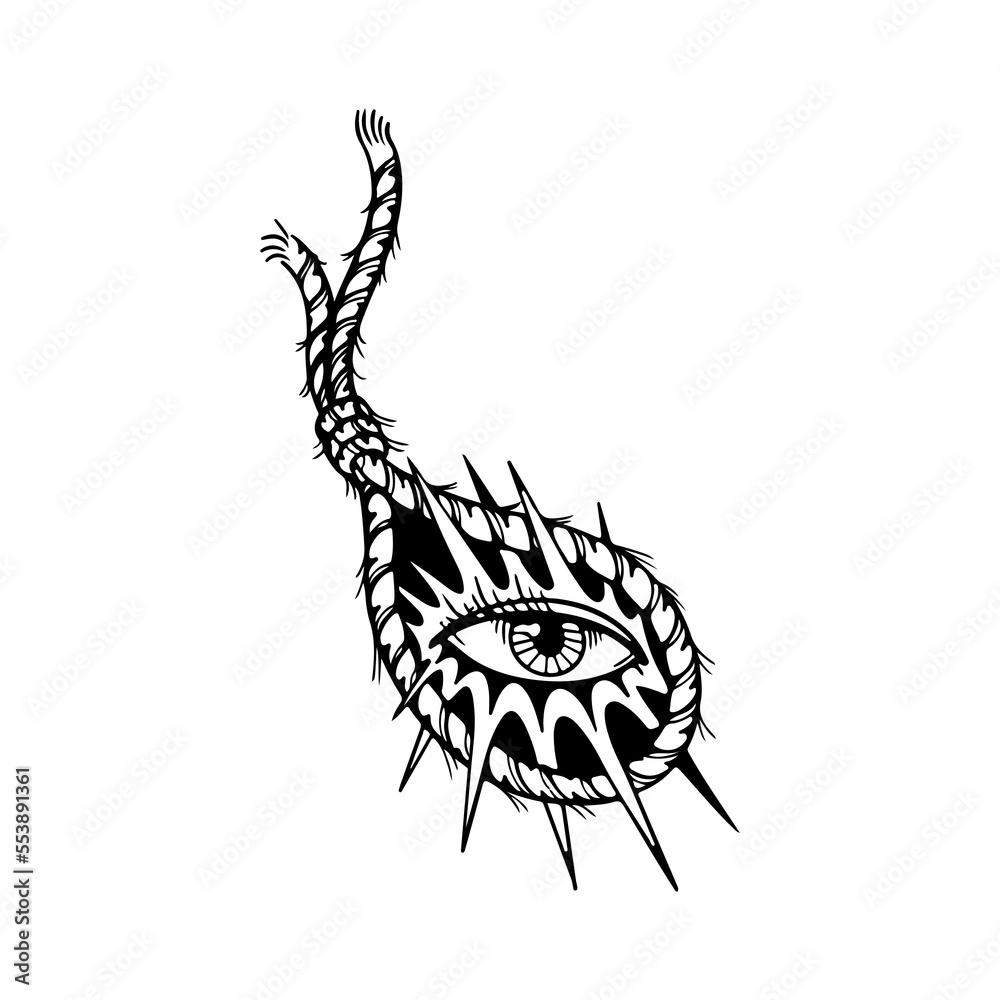 rope vector illustration with concept eye