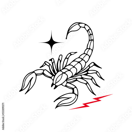 vector illustration of a scorpion