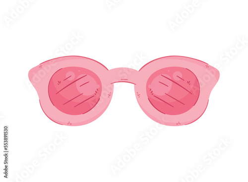 pink eyeglasses fashion accessory