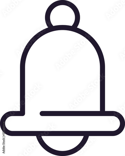 Connection and communication concept. Modern outline sign for web sites, apps, adverts, shops, banners. Editable stroke. Vector line icon of bell