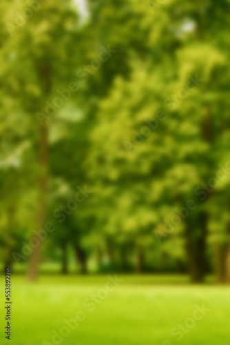 Blur natural and light background in the park. Bokeh light yellow green abstract backgrounds textures.