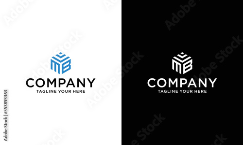 m b mb bm initial logo design vector symbol graphic idea creative