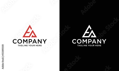 EA Triangle Logo AE Circle Logo Design High Quality Vector
