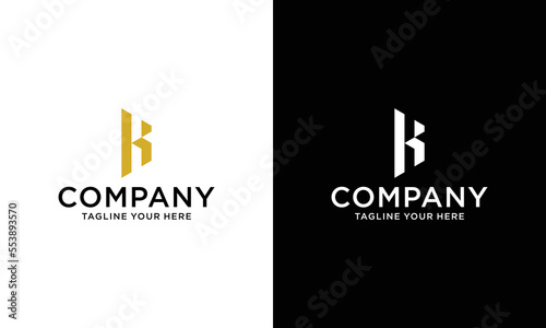 K Letter Logo concept. Creative Minimal emblem design template. Universal elegant icon. Premium business finance logotype.