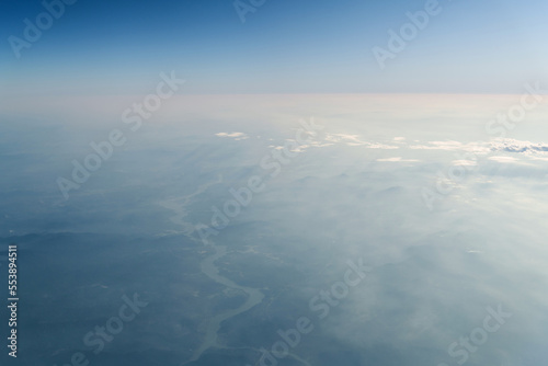 Aerial view of Chongqing and Yangtze river in China