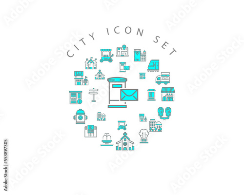 Vector city icon set 