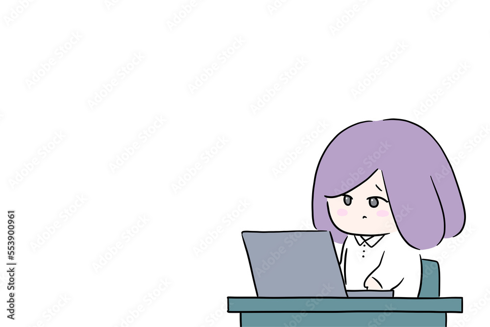 person working on laptop one person one woman illustration blank space business person working on laptop one person one woman illustration blank space business