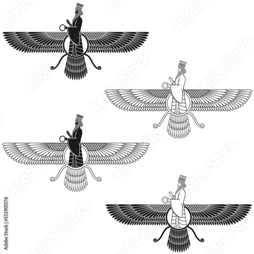 Zoroastrianism Symbol Silhouette photo