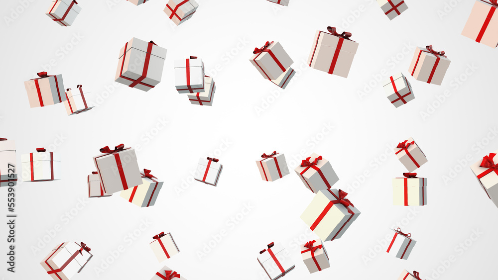 Christmas gift boxes on white background Christmas gift boxes on white background