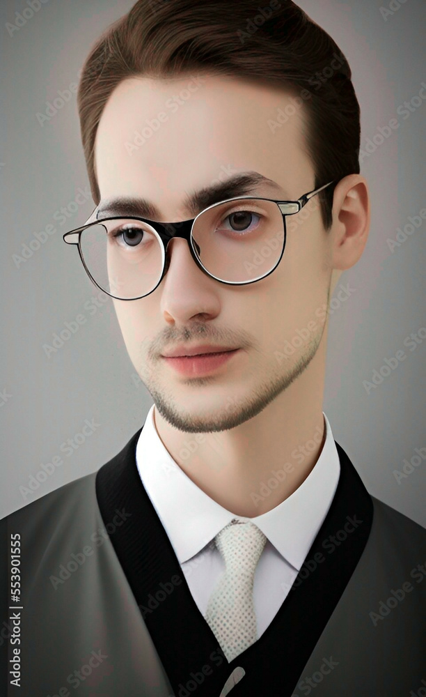 Portrait of a man. Illustration. Created with the help of artificial intelligence.