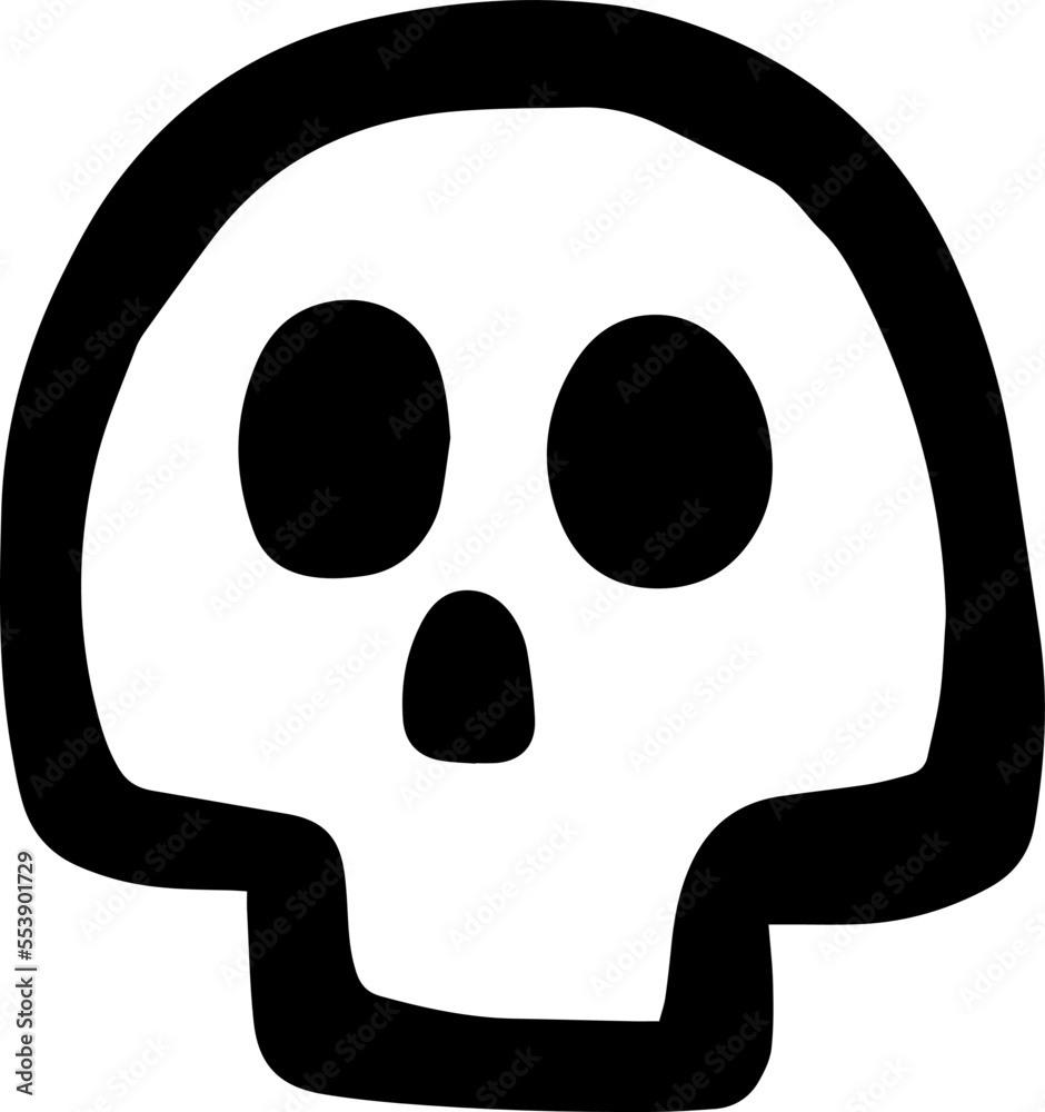 Simple skull line art design vector. Hand drawn character symbol. Simple skull line art design vector. Hand drawn character symbol.