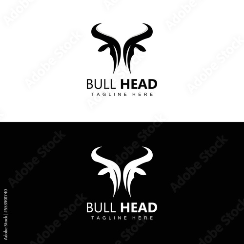 Bull Head Logo, Farm Animal Vector, Livestock Illustration, Company Brand Icon © Arya19
