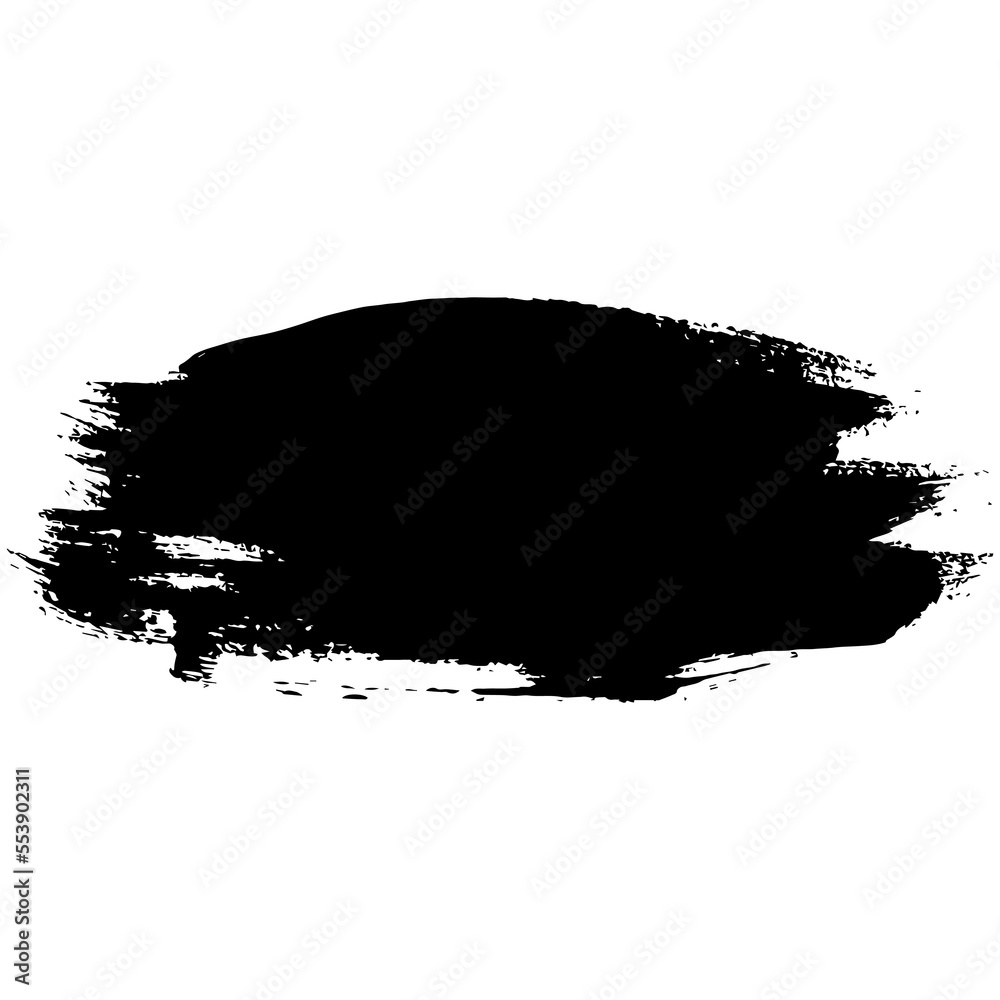 Simple abstract black background. Place for text. Banner, cover, header. Brush stroke. Single design element