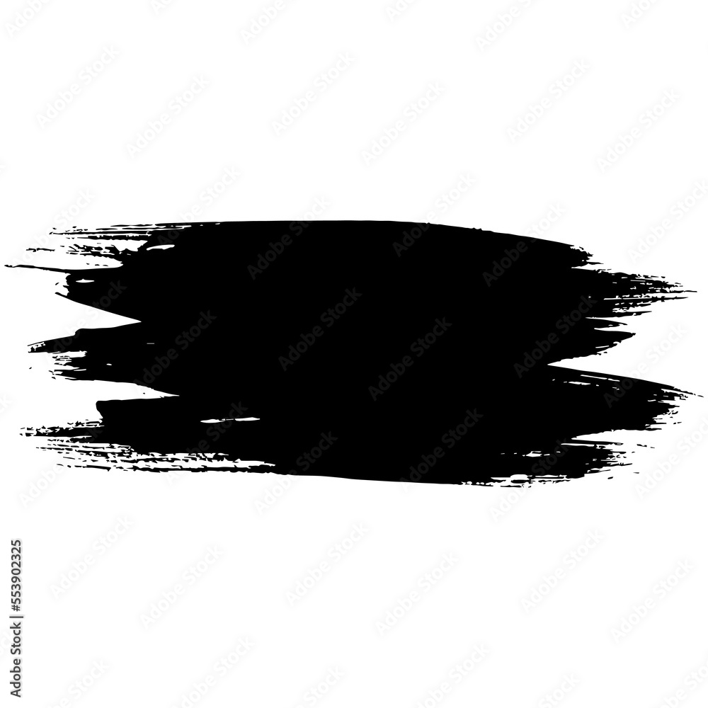 Simple abstract black background. Place for text. Banner, cover, header. Brush stroke. Single design element