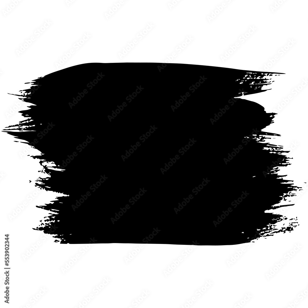 Simple abstract black background. Place for text. Banner, cover, header. Brush stroke. Single design element