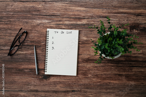 To do list on notebook