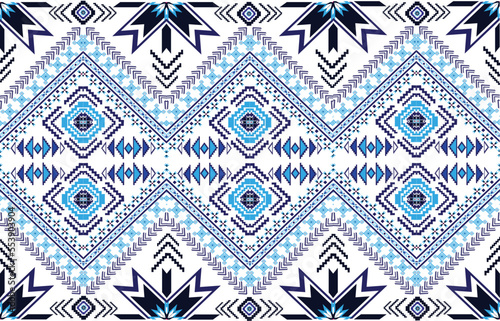 Ethnic Geometric abstract style textiles pattern design.