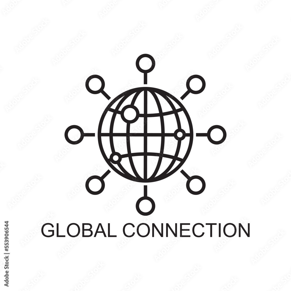 global connection icon , business icon