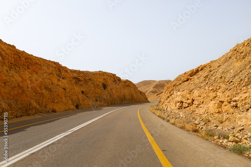 View of highway road in desert