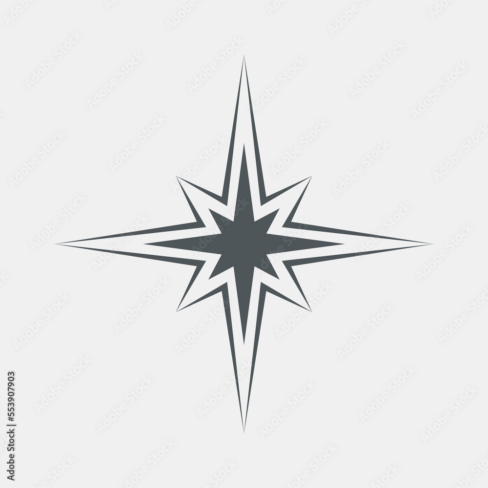 Star north quality vector illustration cut Star north quality vector illustration cut