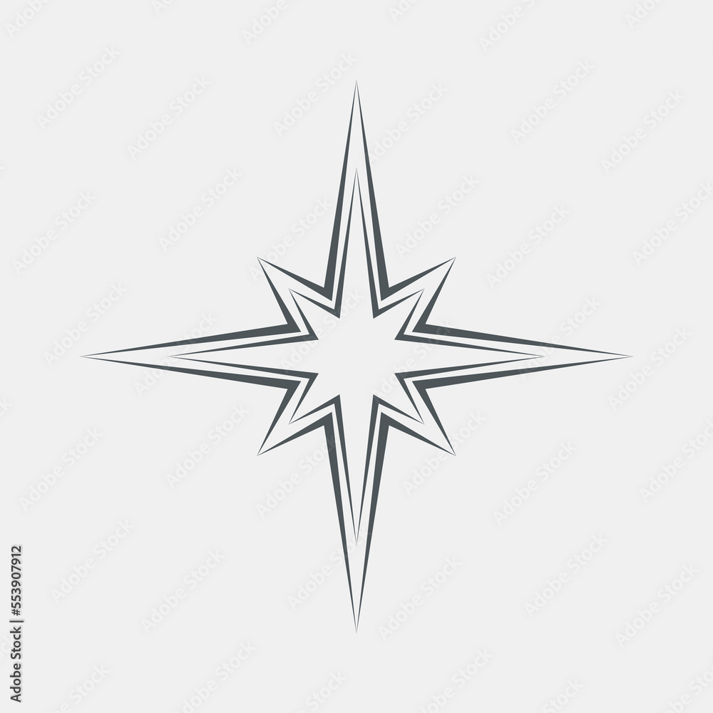 Star north quality vector illustration cut Star north quality vector illustration cut