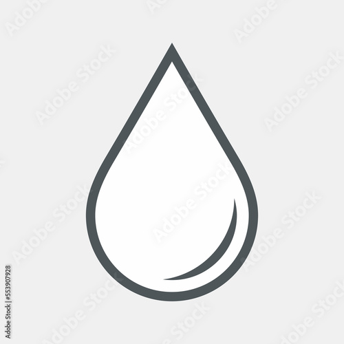 Water drop droplet raindrop icon illustration cut