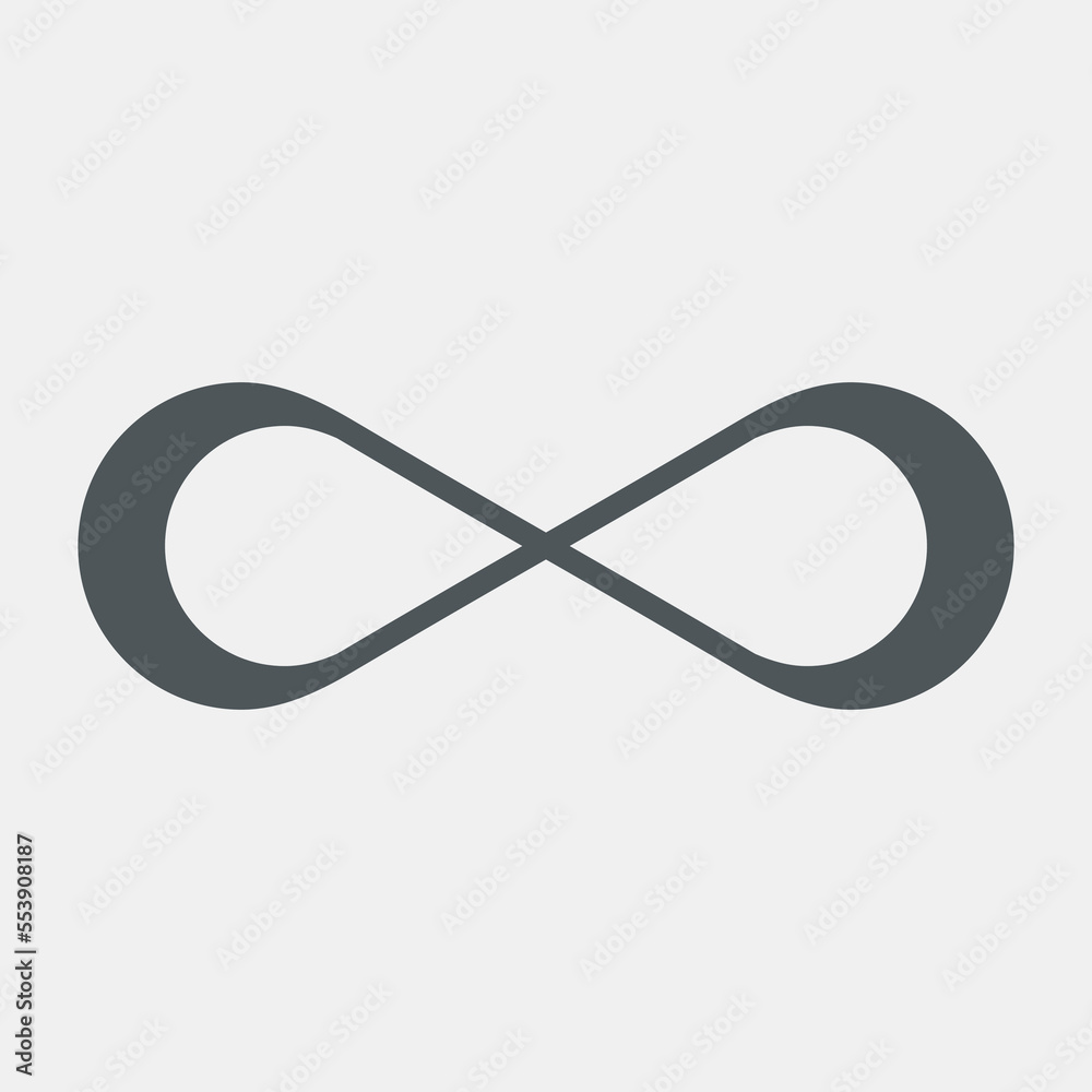 Eternity infinity symbol quality vector illustration cut Stock Vector