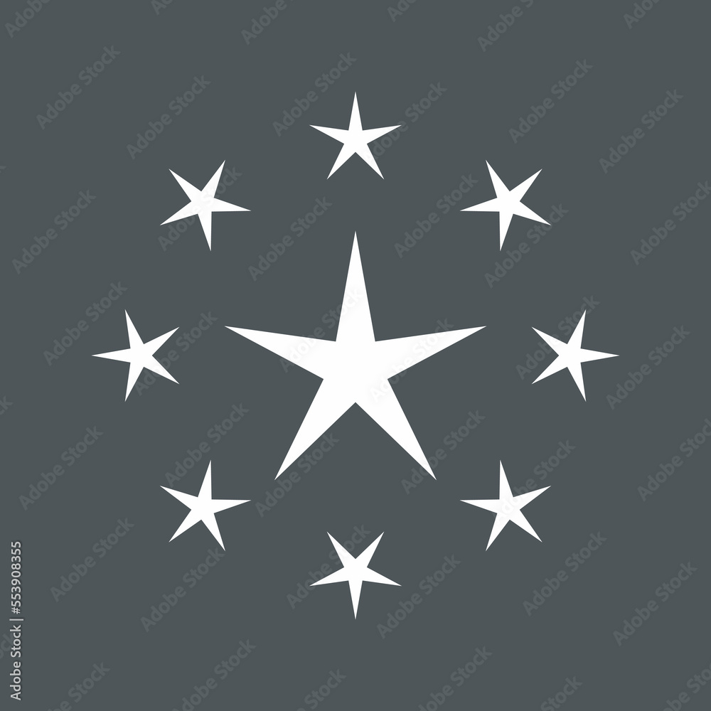 Frame Stars circle quality vector illustration cut