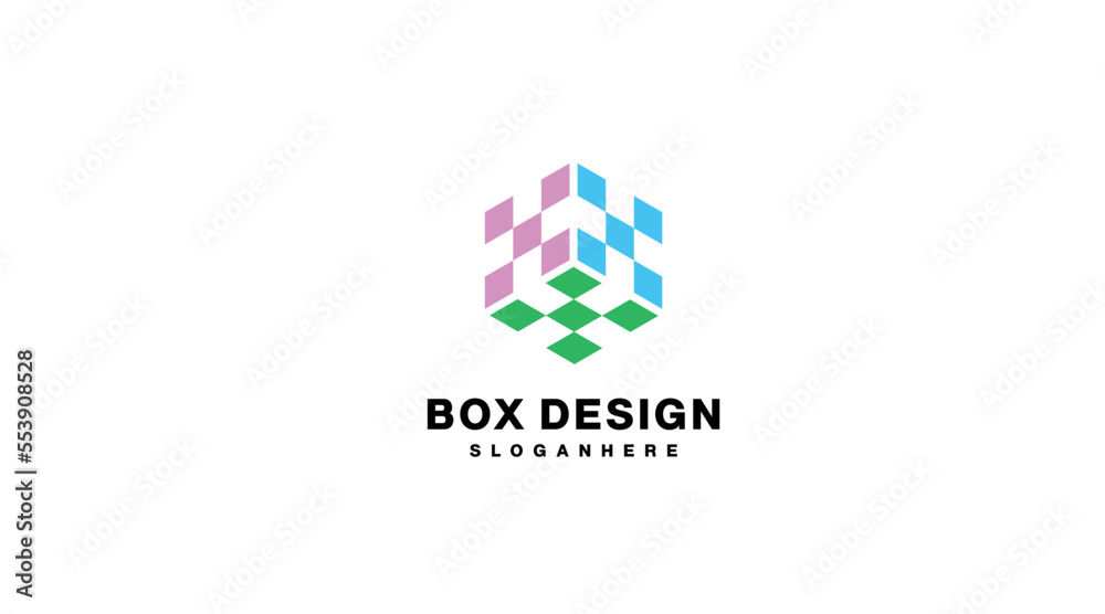 box logo gradient colorful