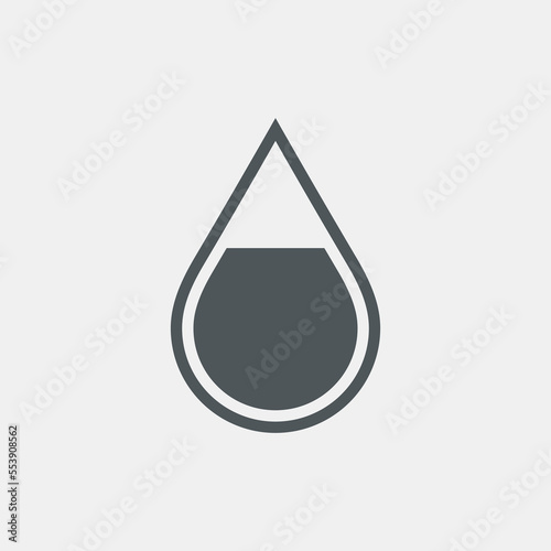 Water drop droplet raindrop icon illustration cut