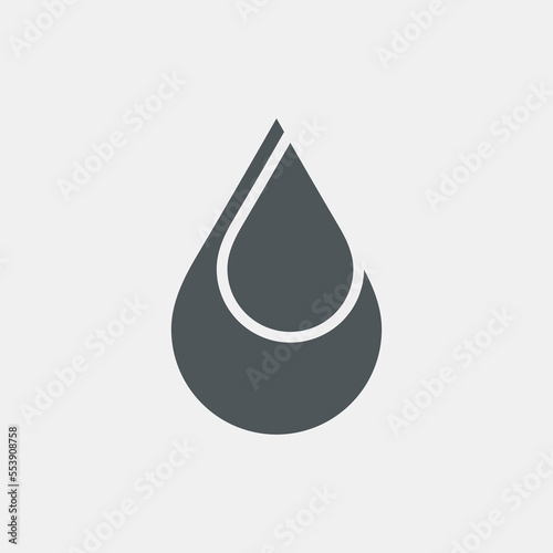 Water drop droplet raindrop icon illustration cut