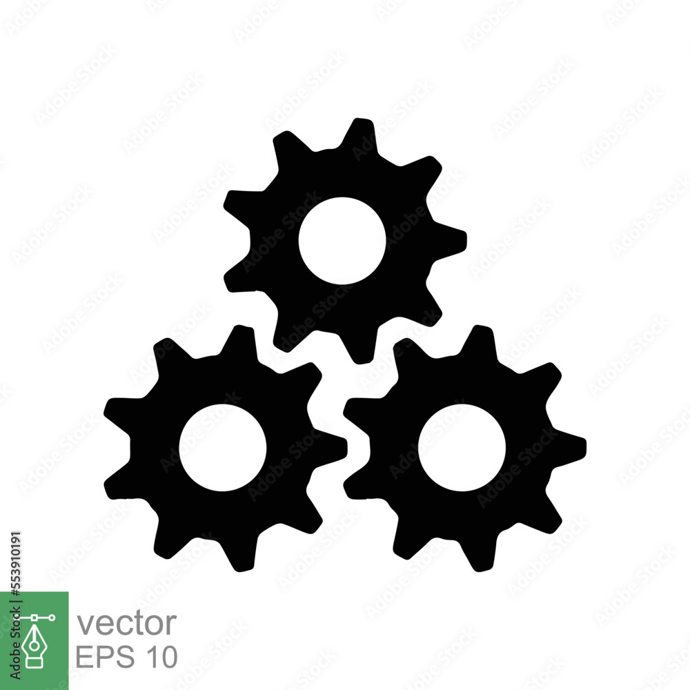 Gear icon. Cog, wheel, cogwheel, mechanism, engineering, mechanical, industry, technology concept. Simple flat style. Vector illustration design isolated on white background. EPS 10. Gear icon. Cog, wheel, cogwheel, mechanism, engineering, mechanical, industry, technology concept. Simple flat style. Vector illustration design isolated on white background. EPS 10.
