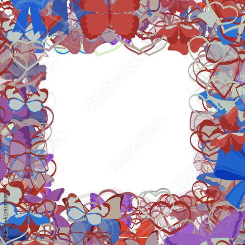 Background pattern abstract design texture. Border frame, transparent background. Theme is about background, exotic, design, Pipevine, wild, spring, hearts, various, romance, ornate, embellishment