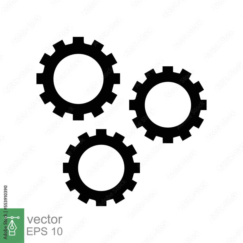 Gear icon. Cog, wheel, cogwheel, mechanism, engineering, mechanical, industry, technology concept. Simple flat style. Vector illustration design isolated on white background. EPS 10. Gear icon. Cog, wheel, cogwheel, mechanism, engineering, mechanical, industry, technology concept. Simple flat style. Vector illustration design isolated on white background. EPS 10.