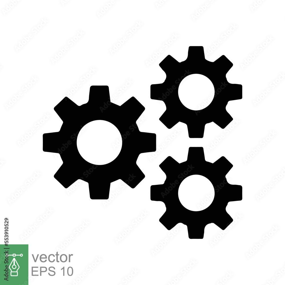 Gear icon. Cog, wheel, cogwheel, mechanism, engineering, mechanical, industry, technology concept. Simple flat style. Vector illustration design isolated on white background. EPS 10. Gear icon. Cog, wheel, cogwheel, mechanism, engineering, mechanical, industry, technology concept. Simple flat style. Vector illustration design isolated on white background. EPS 10.