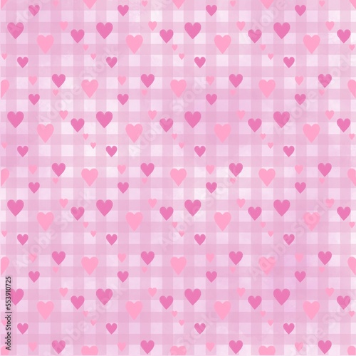Valentine heart seamless drawings can be used in decorative design fashion clothes Bedding, curtains, tablecloths, cushions, gift wrapping paper